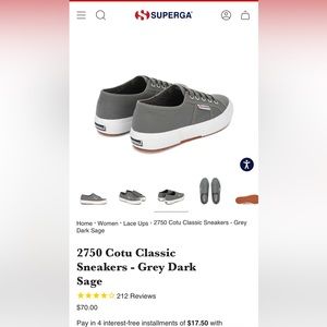 Superga COTU class shoes- gray // barely used